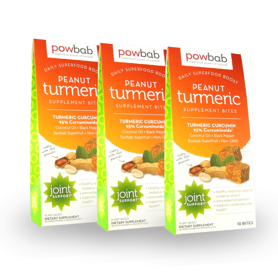 powbab peanut turmeric supplement bites