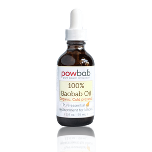 powbab 100% baobab oil for skincare - 2 oz. bottle
