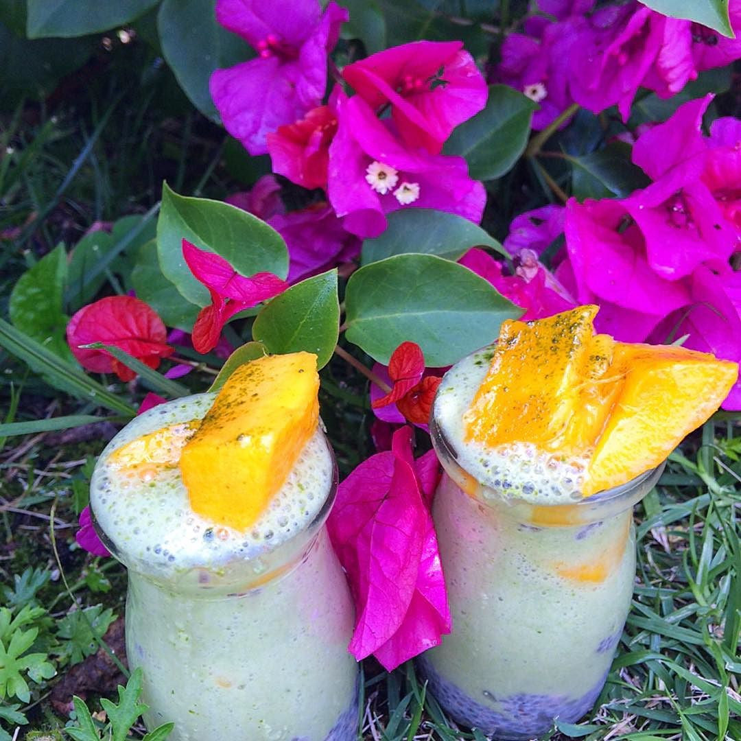 Tropical Chia Pudding Baobab Smoothie with Mango