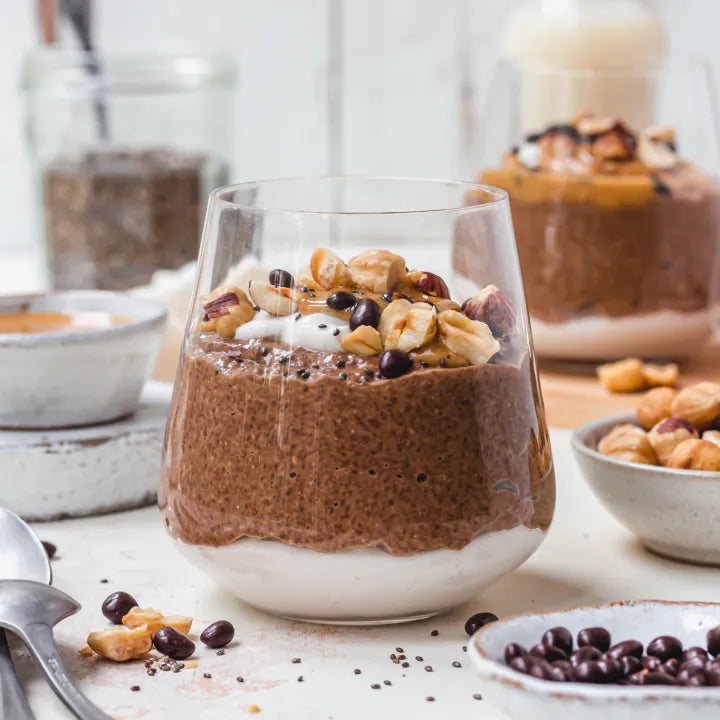 powbab Hazelnut Paste with Chocolate Chia Pudding