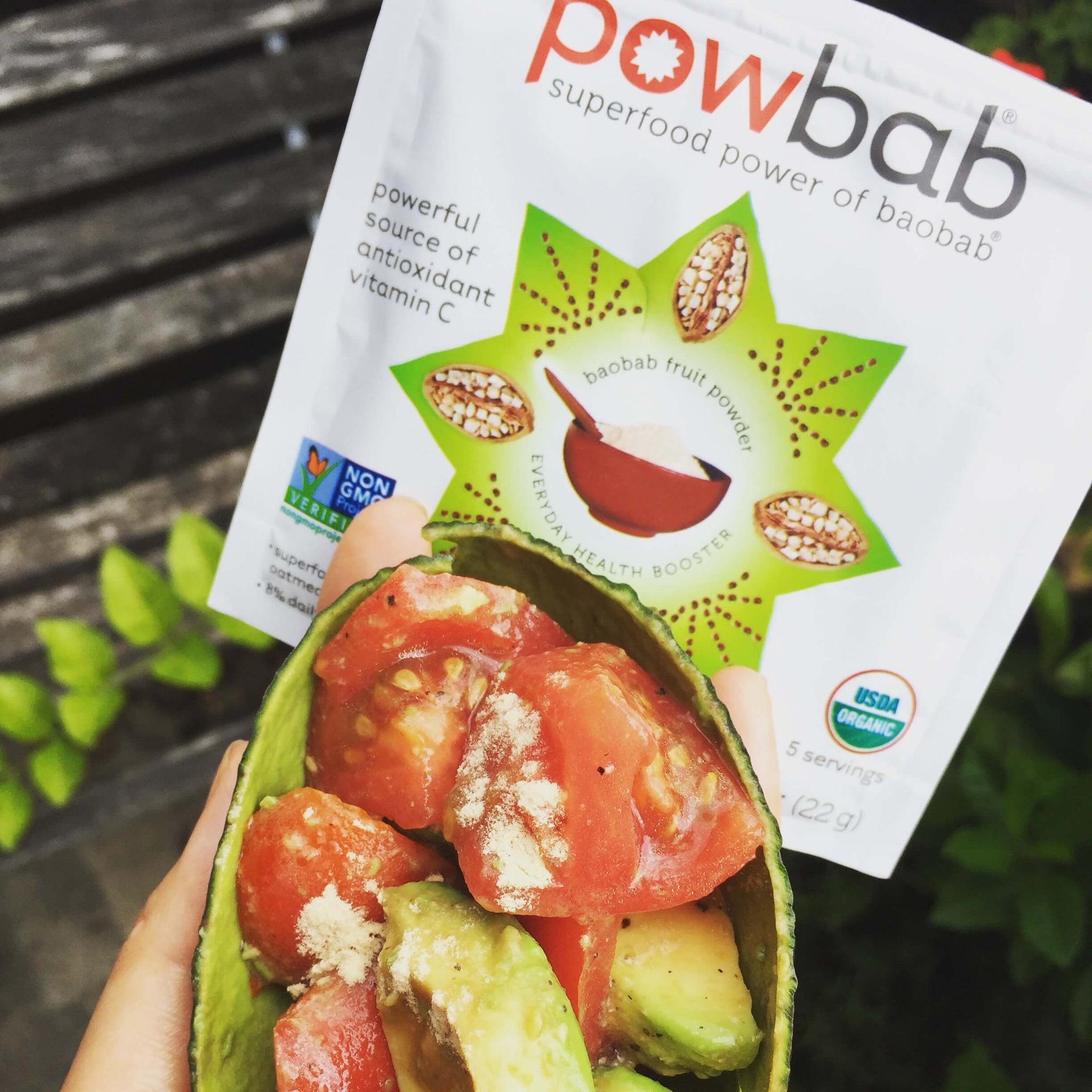 Avocado Tomato Baobab Appetizer Boat