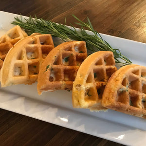 Savory Gruyere Baobab Waffles with Rosemary