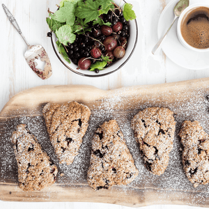 Black Currant Scones (with no baking powder)