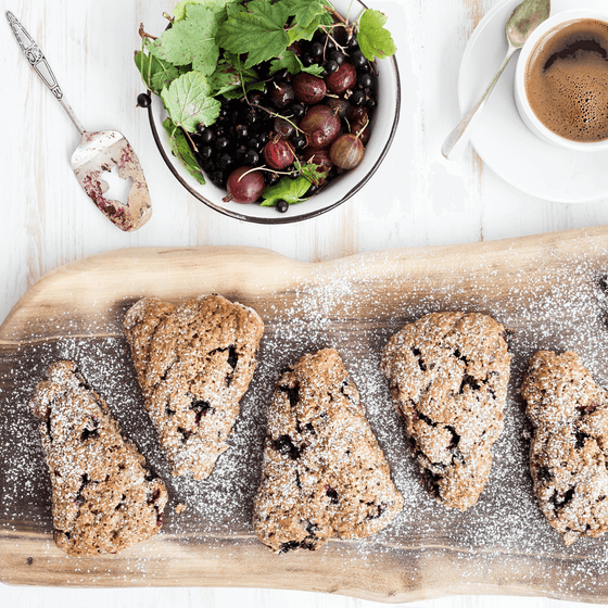 Black Currant Scones (with no baking powder)