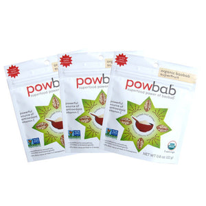 powbab organic baobab superfruit powder - 0.8 oz, 3 pack