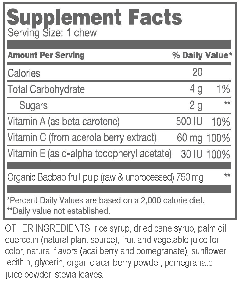 powbab® Baobab Superfruit Chews®