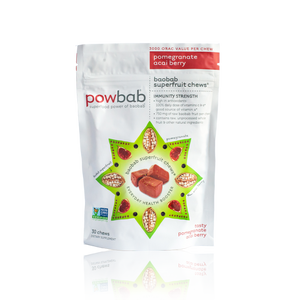 powbab baobab superfruit chews - 30 count pouch