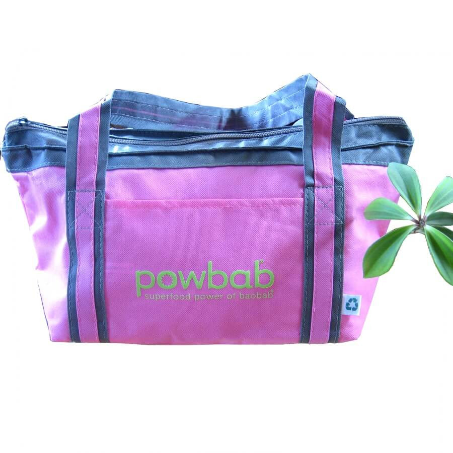 powbab® small cooler tote in billiant pink
